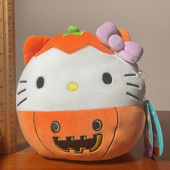 Hello Kitty Pumpkin Halloween Squishmallows Plush Stuffed Animal NWT NEW 8” 2024 - Picture 7 of 7